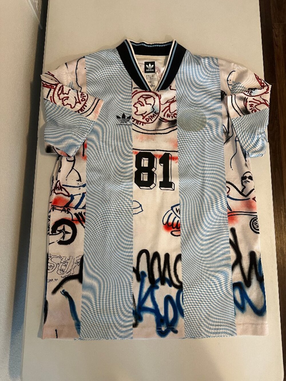 Adidas Skateboarding Mark Gonzales Jersey Men's Medium Graphic Soccer Shirt